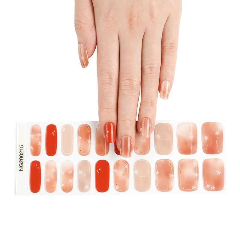 Semi-Cured Gel Nail Stickers Simple
