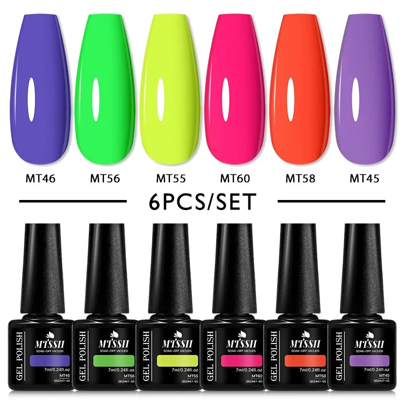 6Pcs Gel Nail Polish Set for Nails