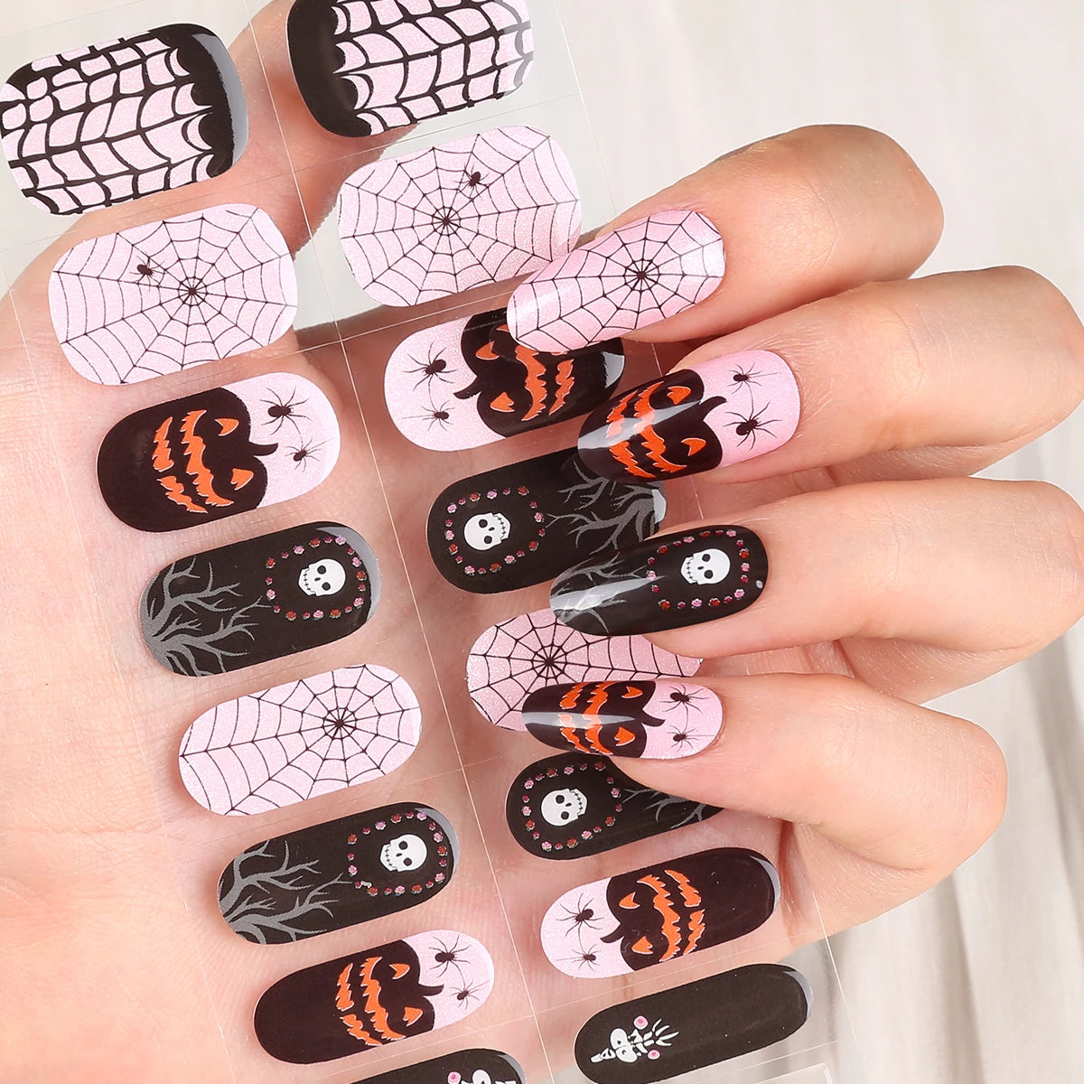 Snowflake Christmas Semi-Cured Gel Nail Stickers