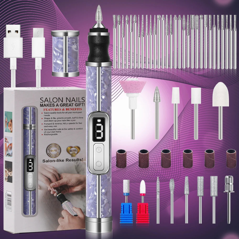 Electric Nail Drill Set Portable
