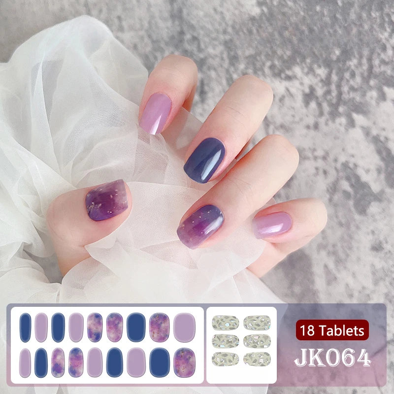 24Tips/Sheet Multicolor UV Semi-Cured Gel Nail Patch