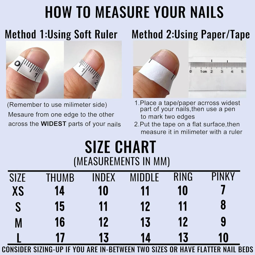 10pcsHandmade Press on Nails Blue