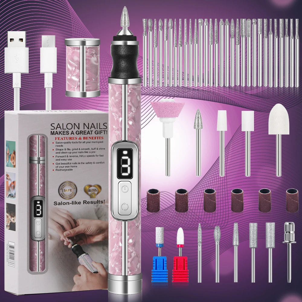 Electric Nail Drill Set Portable