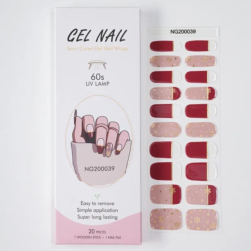Semi-Cured Gel Nail Stickers Simple