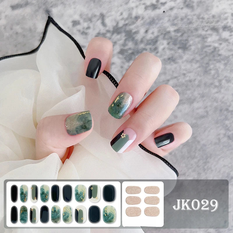 24Tips/Sheet Multicolor UV Semi-Cured Gel Nail Patch