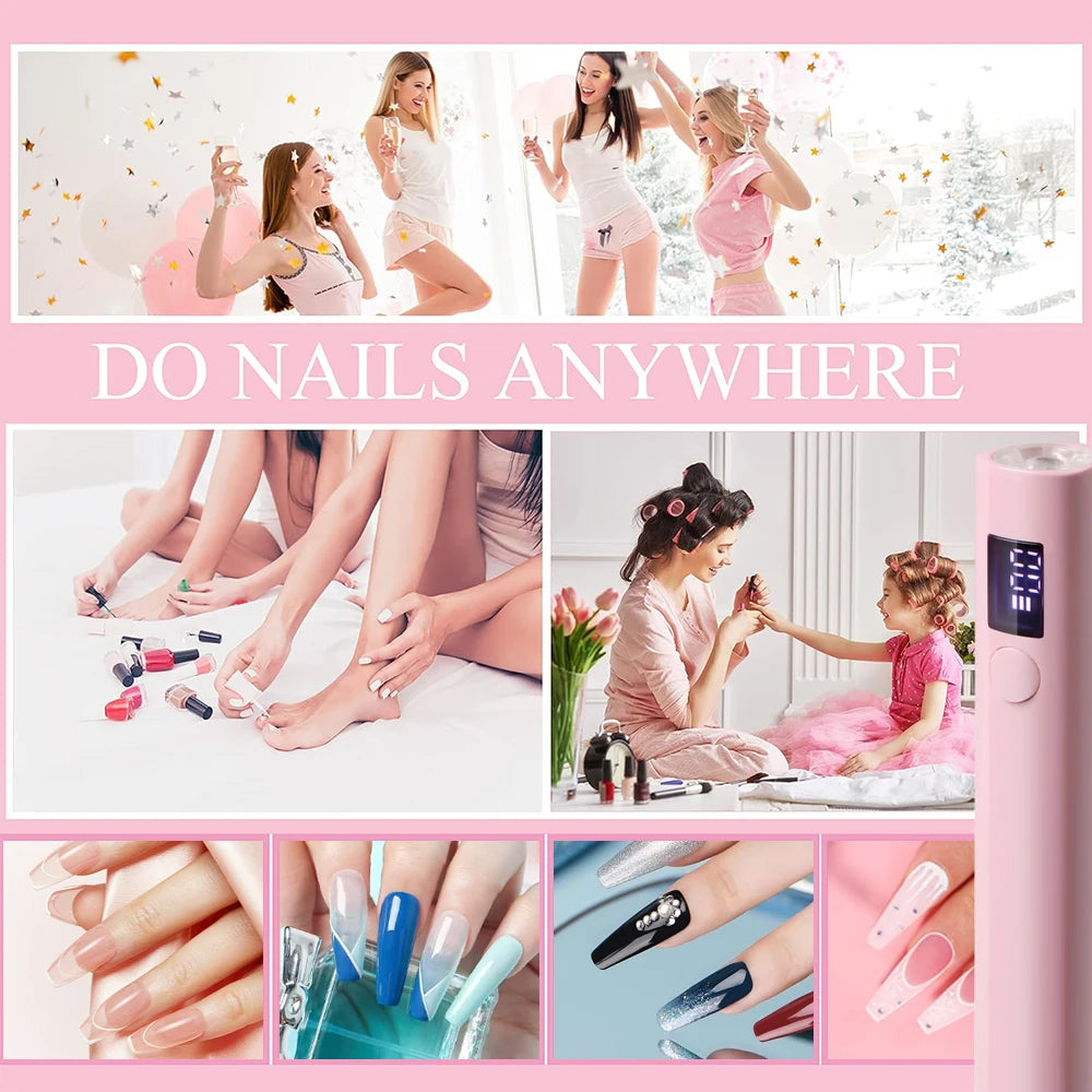 Mini Nail Dryer Lamp With Battery UV LED Nail