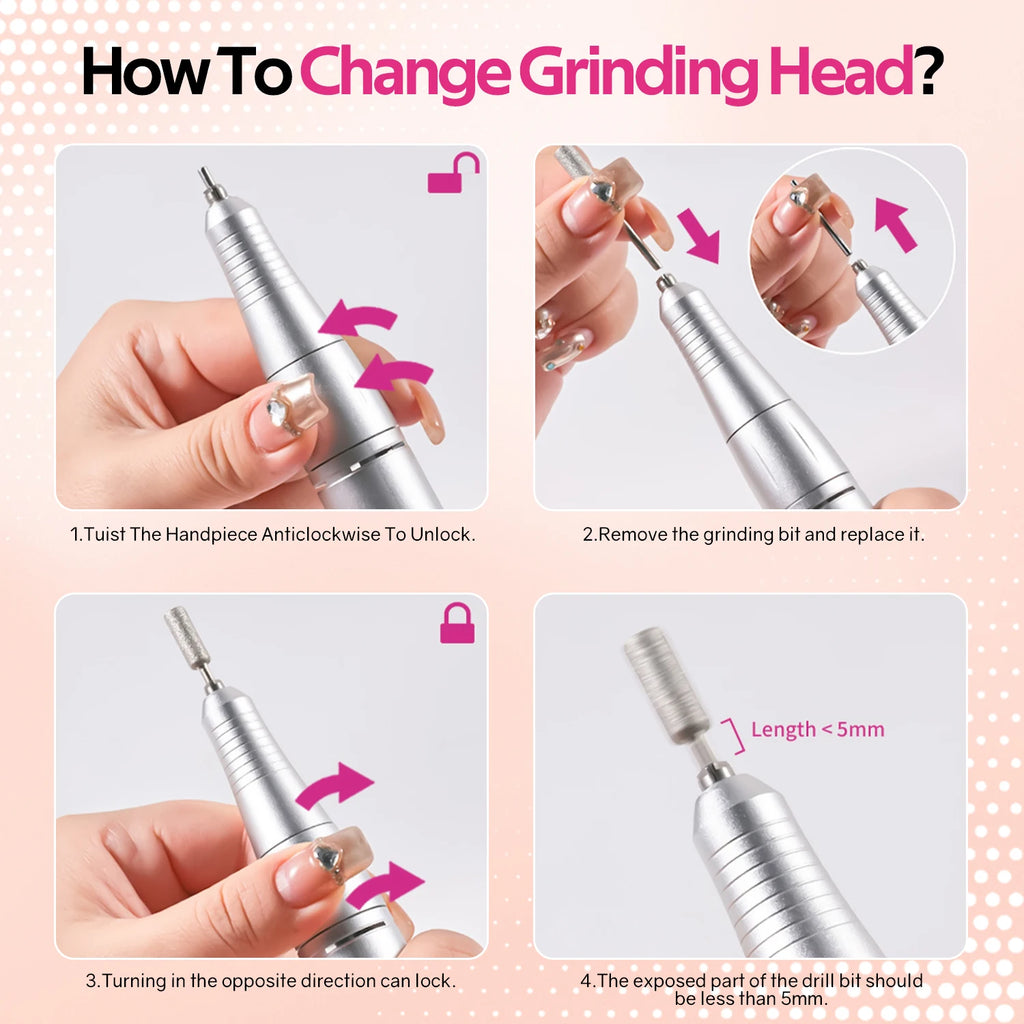 45000RPM Nail Drill Machine