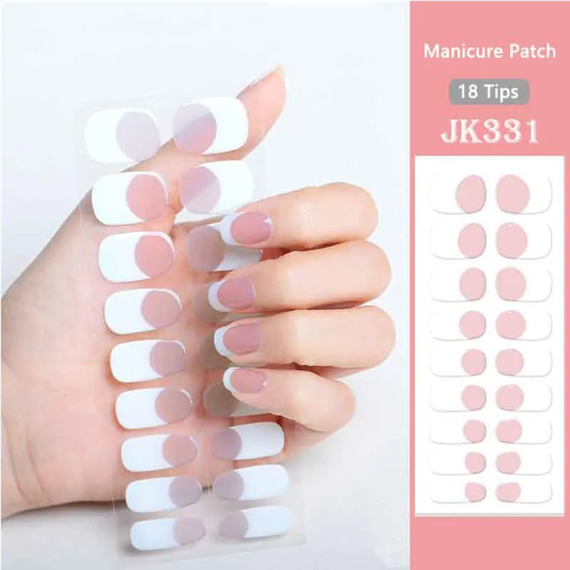 24Tips/Sheet Multicolor UV Semi-Cured Gel Nail Patch