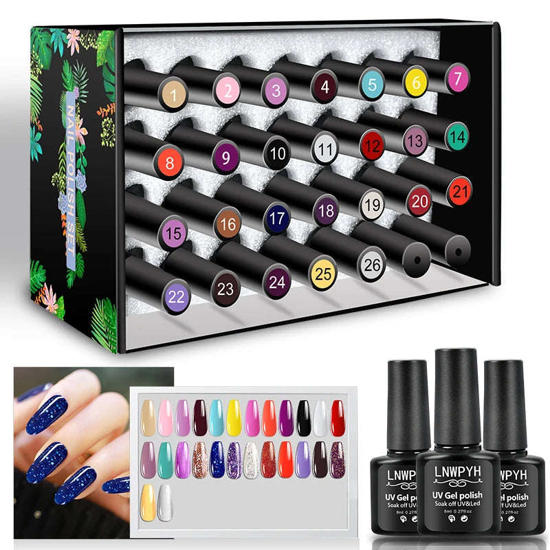 UV Led Gel Varnish Soak Off Nail Top Coat Kit