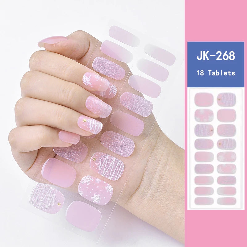 24Tips/Sheet Multicolor UV Semi-Cured Gel Nail Patch