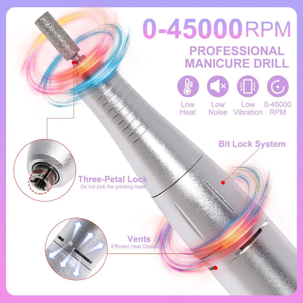 Rechargeable Nail Drill Machine with LCD