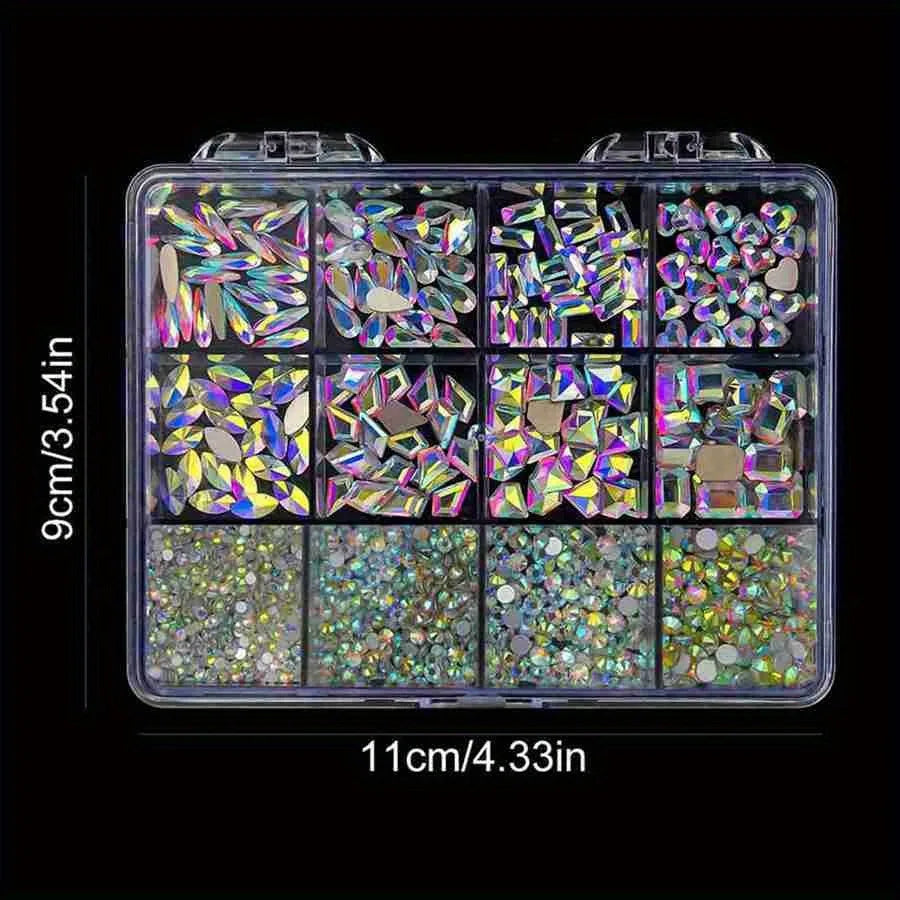 12 Grid/Box 3D Nail Gems