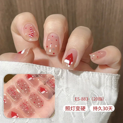 20 Tips Christmas Series UV Semi-cured Gel Nail Sticker