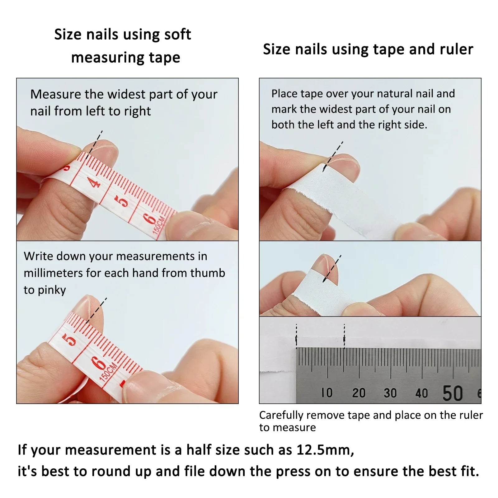 10Pcs  Long Ballet Blue Fake Nails