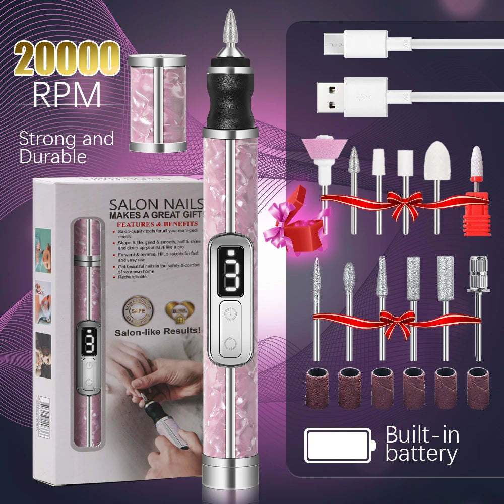 Electric Nail Drill Set Portable