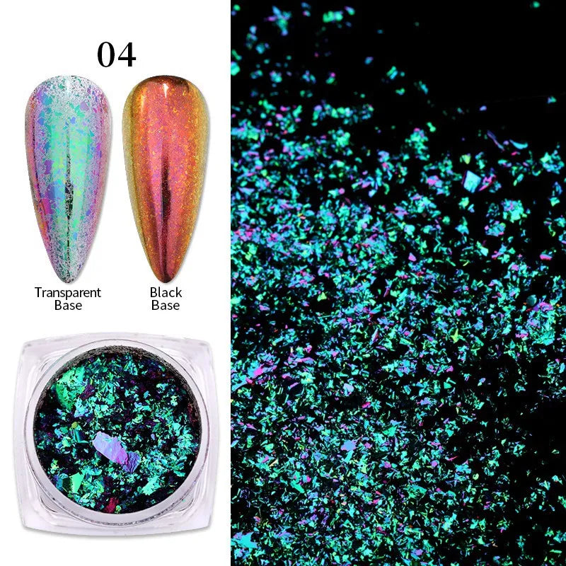 1Box Chameleon Nail Flakes Net2-3g